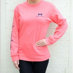 Simply Southern Long Sleeve Coral Shirt